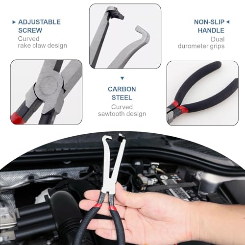 TAIPOXUN 3 Pack Electrical Disconnect Pliers Pro SetElectrical Connector Fuel Line Clip Remover Tools Professional Kit for Cars Automotive Electrical Tools Hose Disconnect ToolsTrucks Repair Disconnector - Image 5