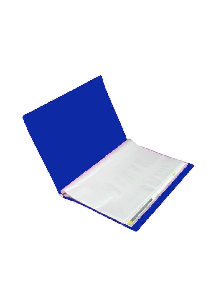 Generic 3PCS A4 Display Book Transparent Insert Folder Document Storage Bag Blue 