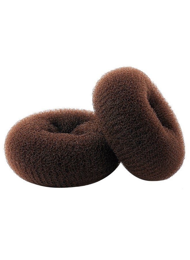 CLOTHOBEAUTY ClothoBeauty Extra Large Ring Style Bun Shaper for Thick and Long Hair, Women's Chignon Donut (4.3 in., Brown) - Image 1