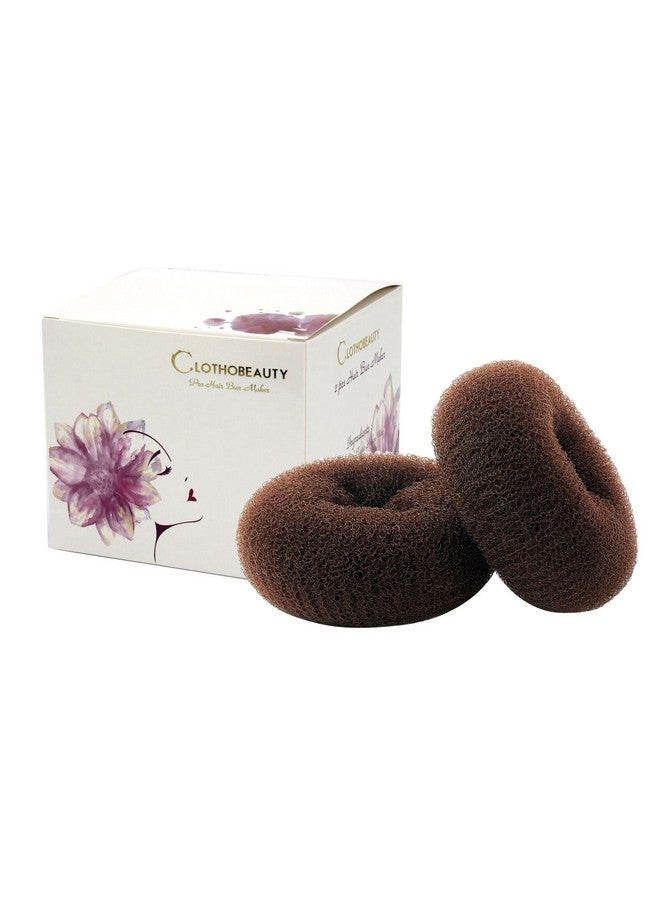 CLOTHOBEAUTY ClothoBeauty Extra Large Ring Style Bun Shaper for Thick and Long Hair, Women's Chignon Donut (4.3 in., Brown) - Image 2