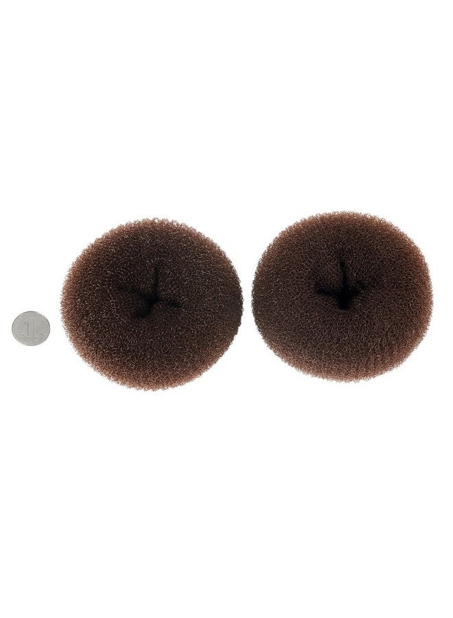 CLOTHOBEAUTY ClothoBeauty Extra Large Ring Style Bun Shaper for Thick and Long Hair, Women's Chignon Donut (4.3 in., Brown) - Image 3