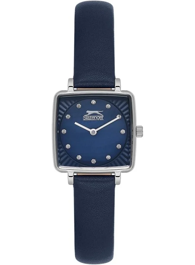 سلازنجر SLAZENGER Women's Watch, Analog Display and Leather Strap - SL.9.2256.3.04, Blue