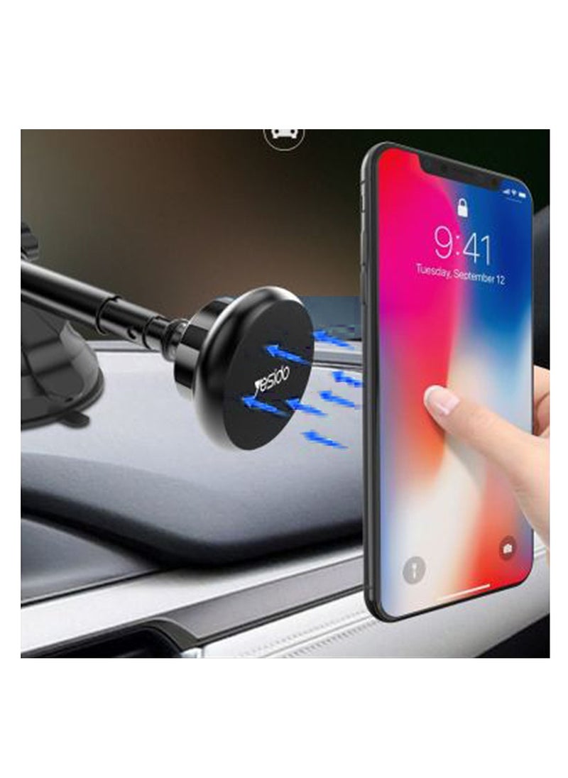 Yesido Magnetic Dashboard Phone Holder, Strong Suction Cup, Multi-Angle Adjustment, Yesido C41 - Black  - Image 3