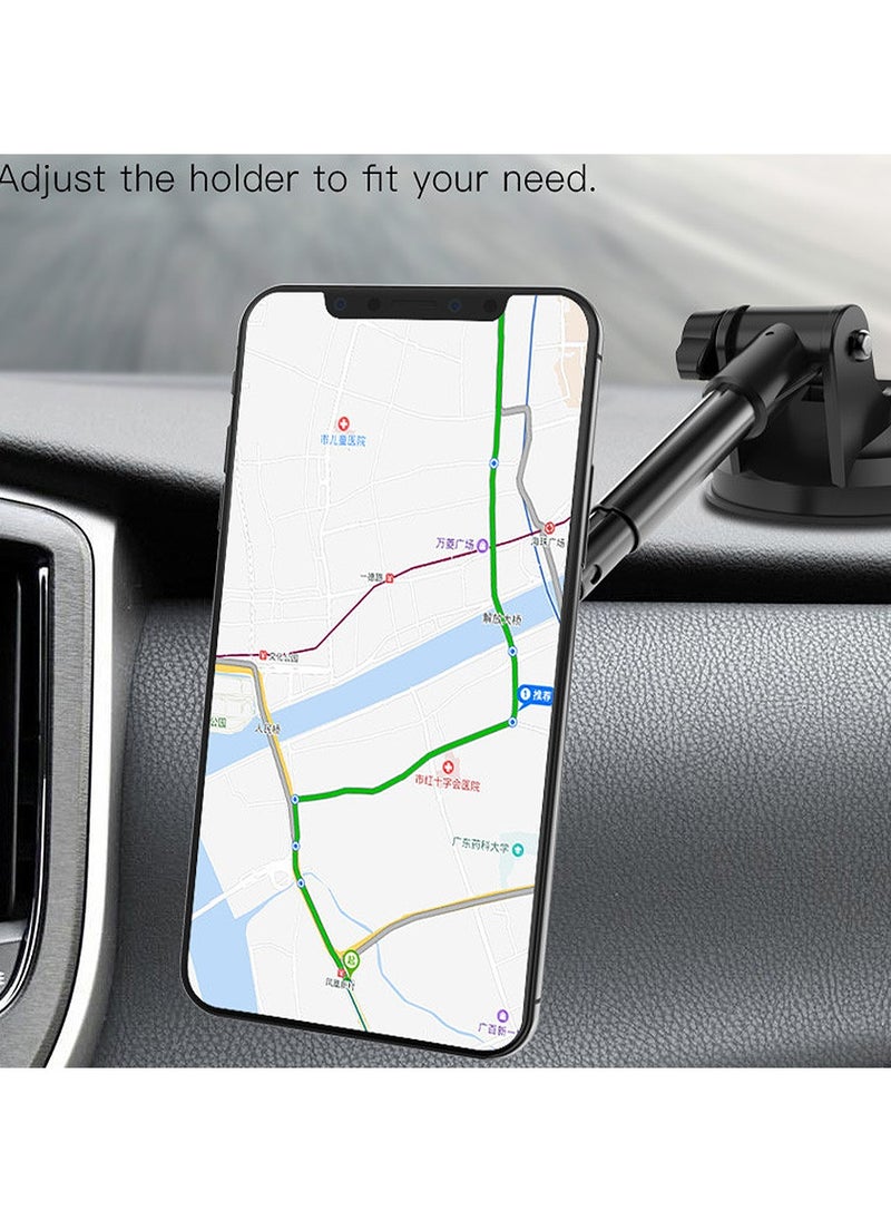 Yesido Magnetic Dashboard Phone Holder, Strong Suction Cup, Multi-Angle Adjustment, Yesido C41 - Black  - Image 4