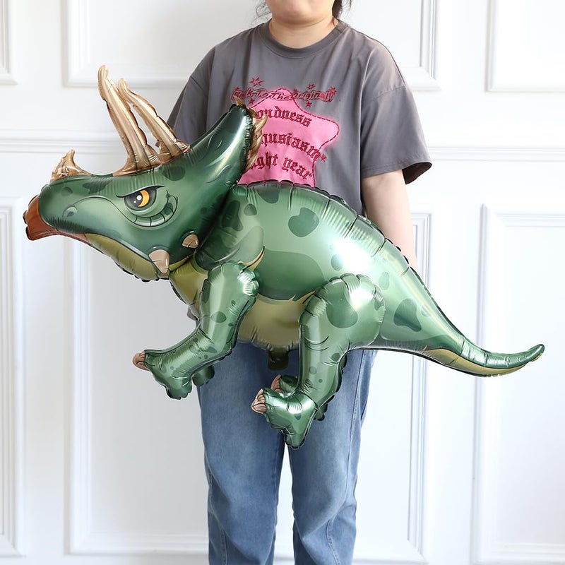 BALONAR Dinosaur Balloon Set of 6 40inch 3D Jumo Mylar Gigantic Inflatable Walking Self Standing Foil Balloons for Garden Jungle Dinosaur Birthday Party Gift Photo Prop Supplies (Colorful) - Image 4