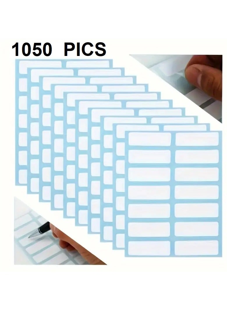 كيه واي ملصقات ذاتية اللصق بيضاء فارغة، ورق لاصق صغير للكتابة والتحديد والتنظيم، ملصق صغير للتقسيم والترتيب والترقيم - 3.8 *1.7 سم,75 شييت - 1050 ملصقًا - Image 2
