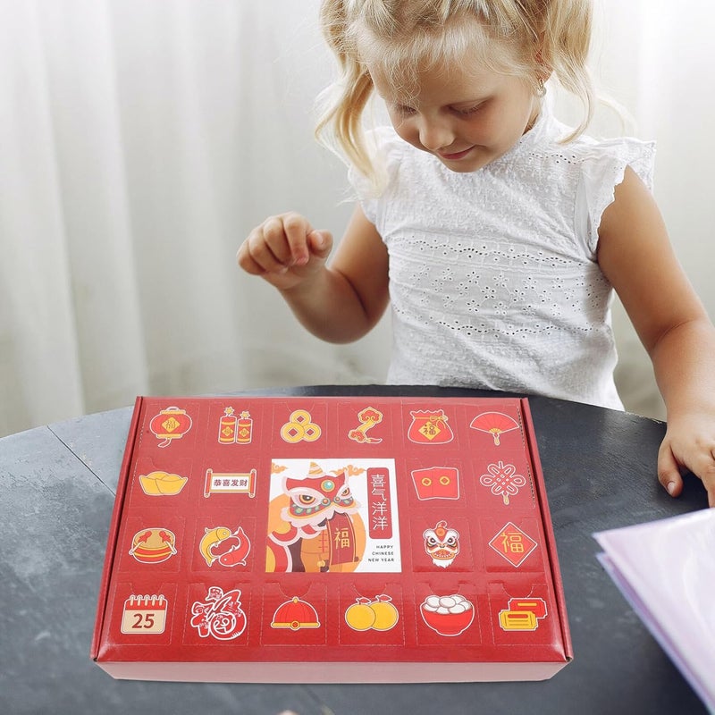 klarako Christmas Advent Calendar Box to Fill, 24 Empty Christmas Advent Countdown Gift Box Diy Surprise Boxes Goody Treat Boxes Raffle Box Diy Lottery for Xmas Party - Image 5