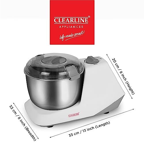 Clearline Automatic Electric Atta Kneader Dough Maker with Stainless Steel, Smart Atta Kneader Mixer and Dough Kneader Machine, Dough Mixer Machine with 650 Watts Power - Image 3