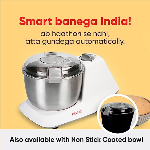 Clearline Automatic Electric Atta Kneader Dough Maker with Stainless Steel, Smart Atta Kneader Mixer and Dough Kneader Machine, Dough Mixer Machine with 650 Watts Power - Image 4