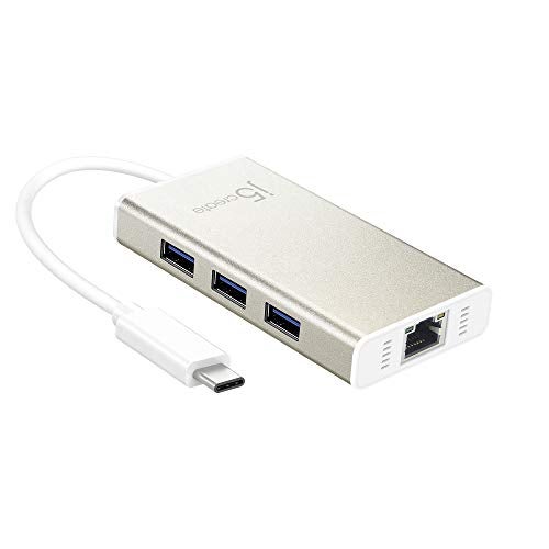 j5create USB Type-C Hub Adapter with Gigabit Ethernet and 3X USB 3.0 Ports - Image 1