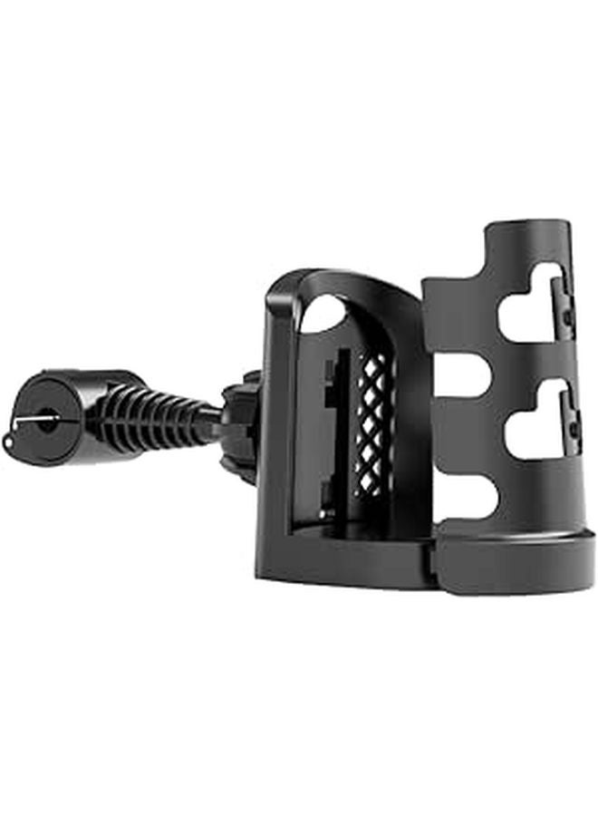 Black Plastic Backseat Cup Holder with Base Compact Durable Water Bottle Holder for Car Rear RV Boat - Image 1
