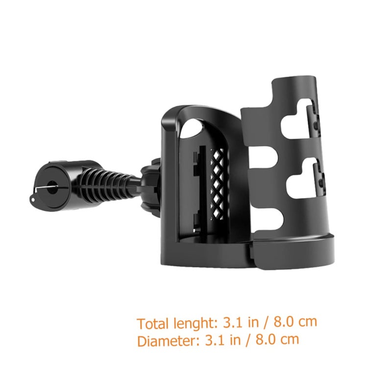 Black Plastic Backseat Cup Holder with Base Compact Durable Water Bottle Holder for Car Rear RV Boat - Image 5
