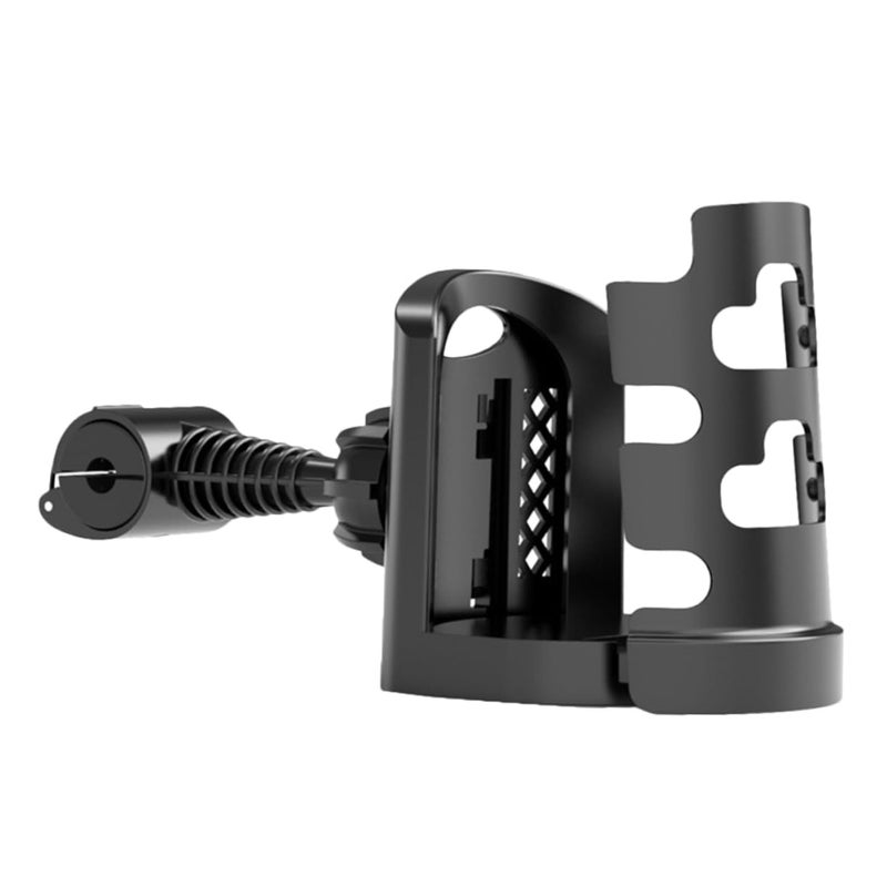 Black Plastic Backseat Cup Holder with Base Compact Durable Water Bottle Holder for Car Rear RV Boat - Image 2