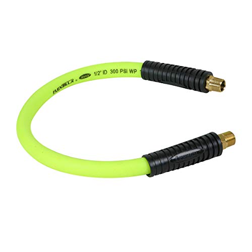 Flexzilla Swivel Whip Air Hose 2 Feet | 1/2" Hose I.D. and 3/8" Fittings | Extreme All-Weather Flexibility | Durable and Abrasion-Resistant Outer Cover, 3/8" NPT Ends - Image 5