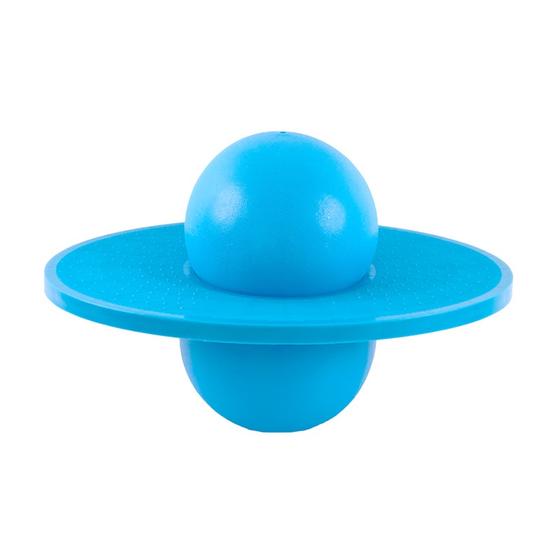 Anti-Burst Inflatable Hop Ball with Foot Clip for Kids Fitness, Multicolor - Image 3