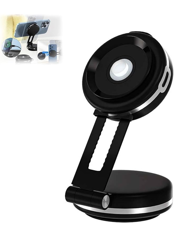 KASTWAVE Magnetic Suction Phone Mount, Double-Sided Phone Holder, Universal Innovative 360°3D Rotation Extra Strength Holder, Cradle Fit For Iphone Android And All Smartphones - Image 1