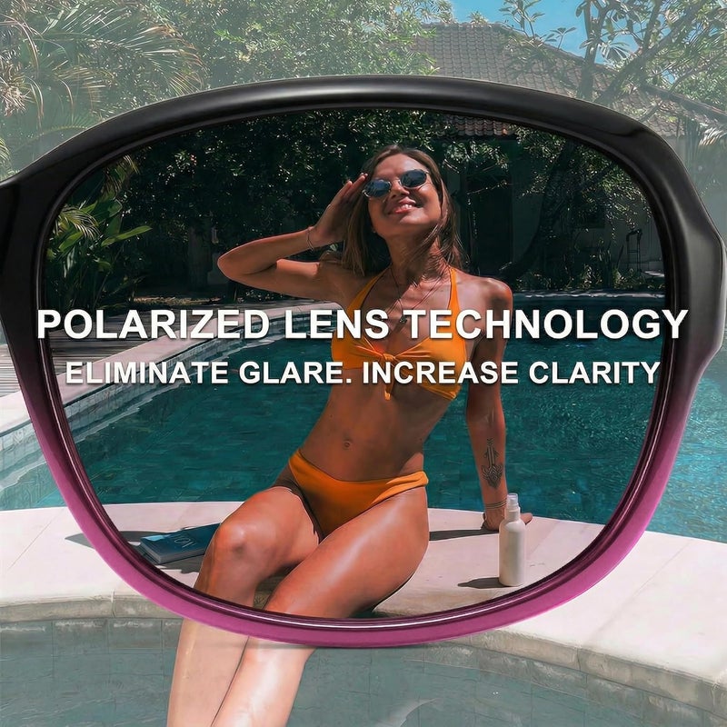 FIMILU Sunglasses for Women Trendy Polarized Sunglasses Oversized Big Sun Glasses Ladies Shades UV Protection | Fits Over Glasses ≤5.4"x1.65". Side Shields Block Sun & Wind. Weighs Only 1.1 oz—Light enough for All-day Comfortable Driving - Image 5