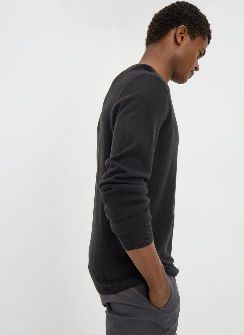 Matalan Black Black Soft Touch Crew Neck Jumper for Men | Best Price UAE