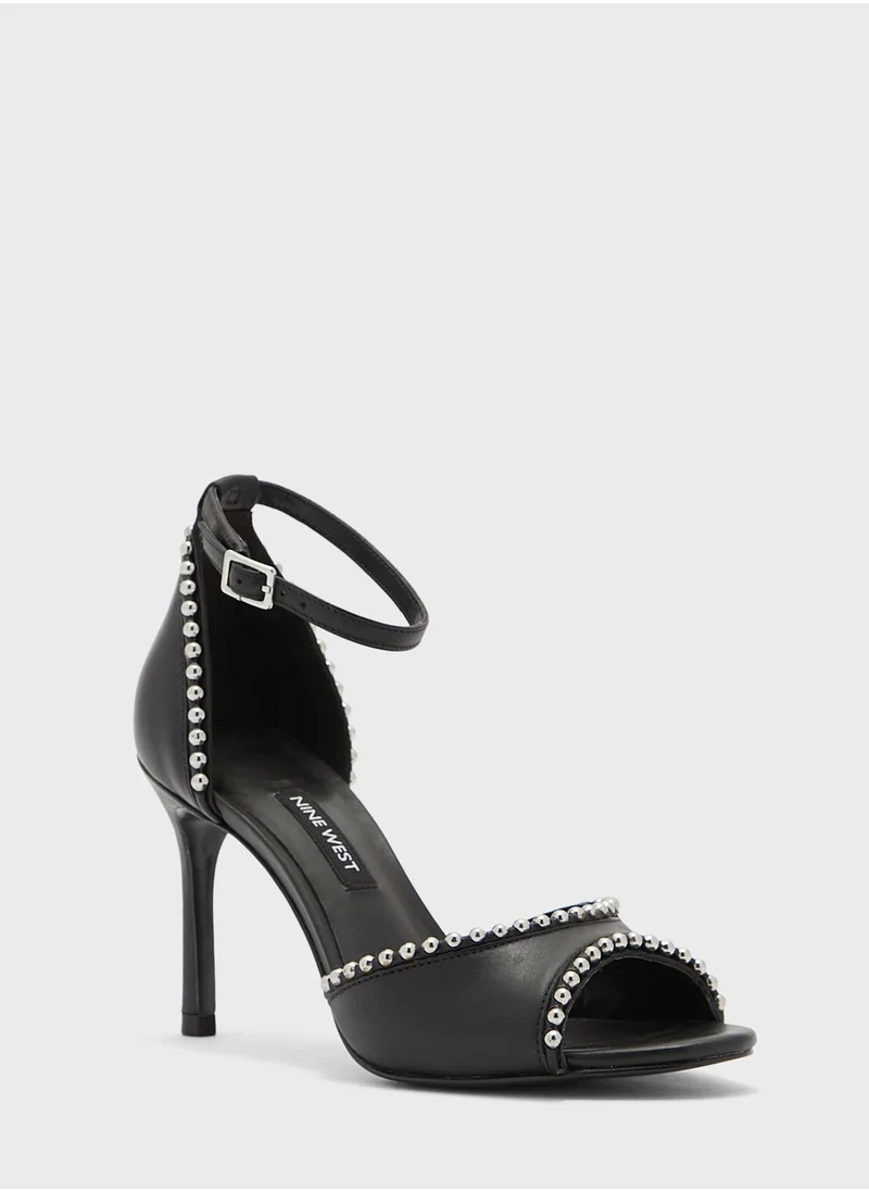 NINE WEST Jellint Buckle Ankle Strap Sandals