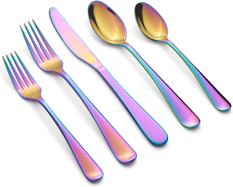 CAMBRIDGE Silversmiths Rhiannon Rainbow Mirror 20Piece Flatware Set Service for 4 - Image 1