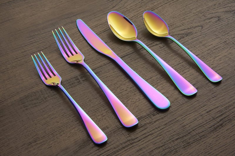 CAMBRIDGE Silversmiths Rhiannon Rainbow Mirror 20Piece Flatware Set Service for 4 - Image 2