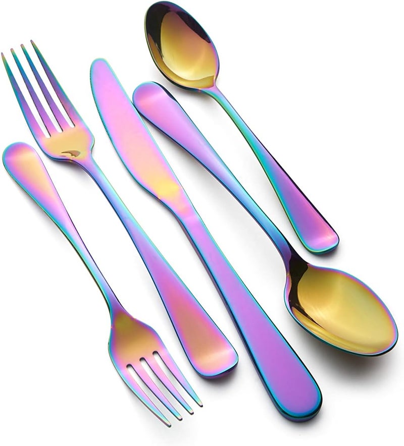 CAMBRIDGE Silversmiths Rhiannon Rainbow Mirror 20Piece Flatware Set Service for 4 - Image 3
