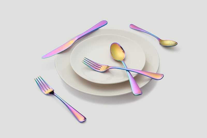 CAMBRIDGE Silversmiths Rhiannon Rainbow Mirror 20Piece Flatware Set Service for 4 - Image 4