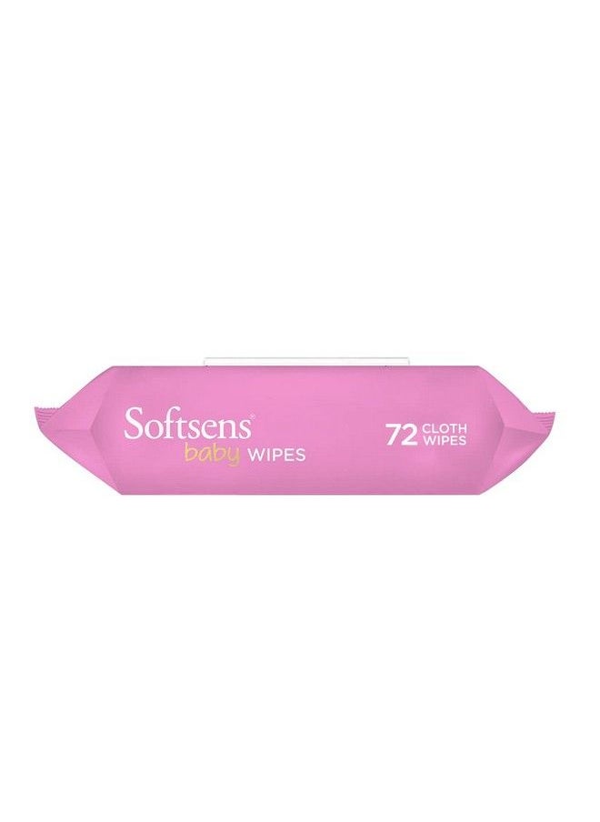 Softsens - Baby Gentle Cloth Wipes For Baby Skin Enriched With Aloe Vera & Vitamin E I Dermatologically Tested & Parben Free With Lid72 Wipes (Pack Of 3) - Image 1