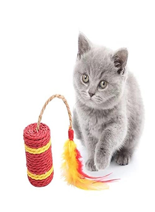 KUTKUT Firecracker Shape Paper Rope Interactive cat Scratch Toy - Image 2