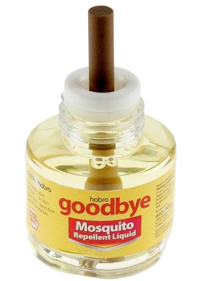 جودباي سائل طارد البعوض من هابرو | مجموعة سائل قاتل البعوض | عبوة إعادة تعبئة 60+60 ليلة - عبوة 45 مل من قطعتين - Image 4