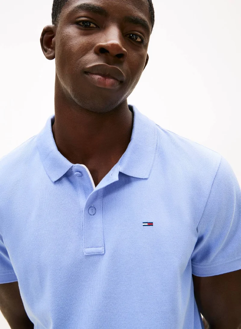 TOMMY JEANS  Flag Slim Polo Shirt for Men | Best Price UAE