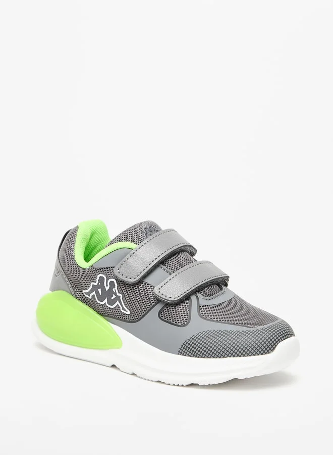 Kappa Boy's Textured Sneakers with Hook and Loop Closure