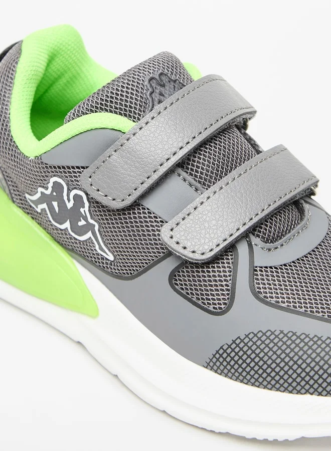 Kappa Boy's Textured Sneakers with Hook and Loop Closure