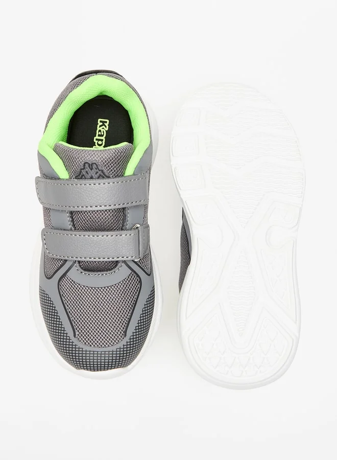 Kappa Boy's Textured Sneakers with Hook and Loop Closure