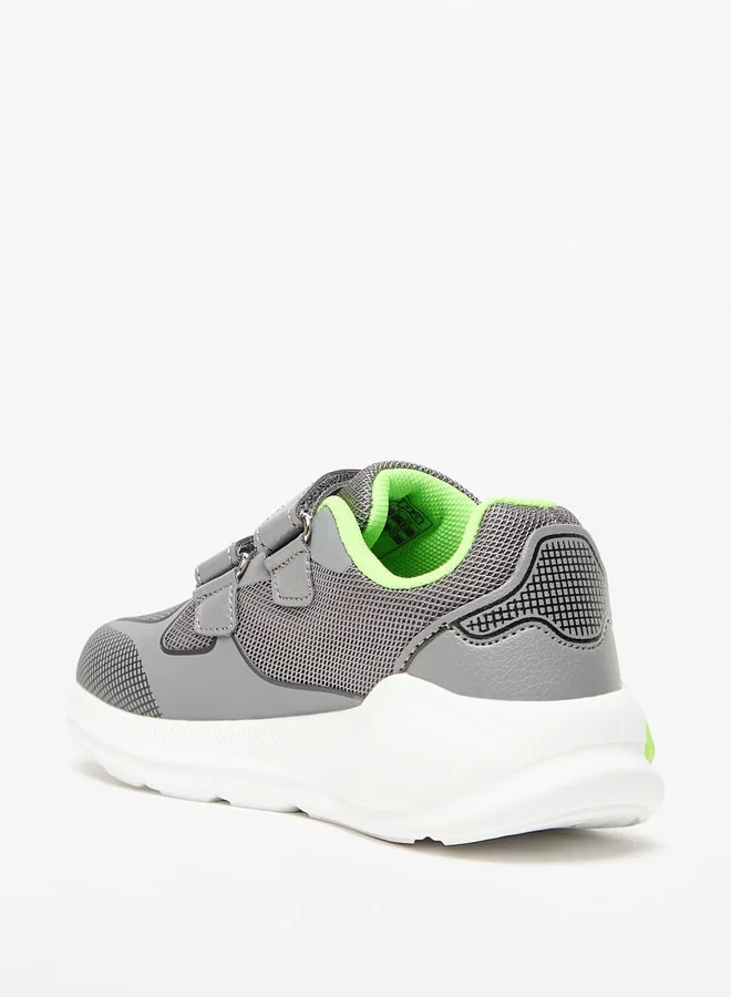 Kappa Boy's Textured Sneakers with Hook and Loop Closure