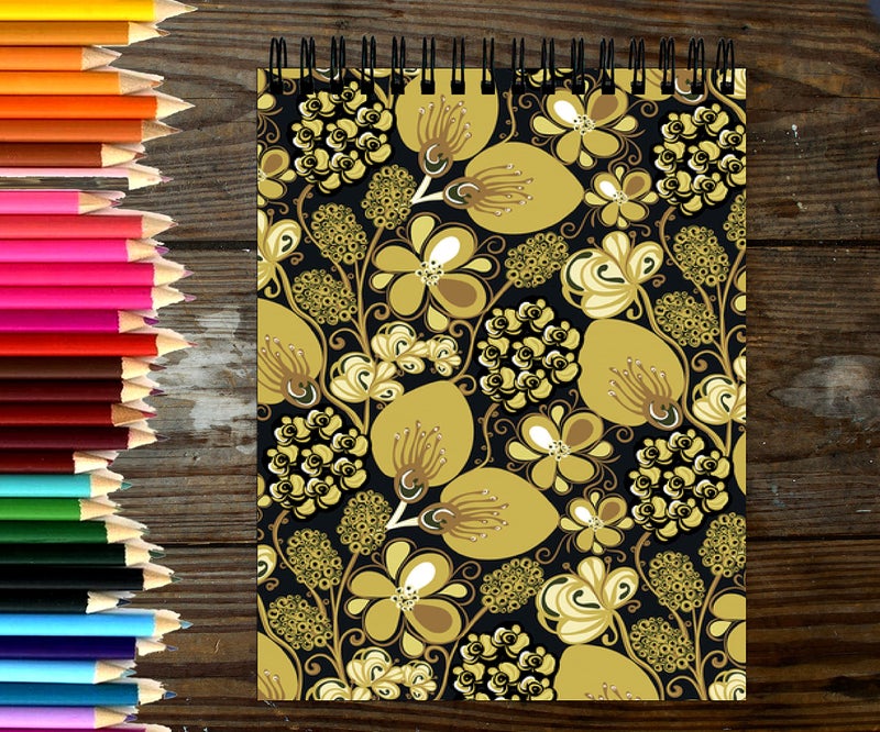 Anuman007 Sketch Book Floral Texture Sketch Book for Kids Thick Sheets A4 Size,100 Sheets/200 Pages - Image 2