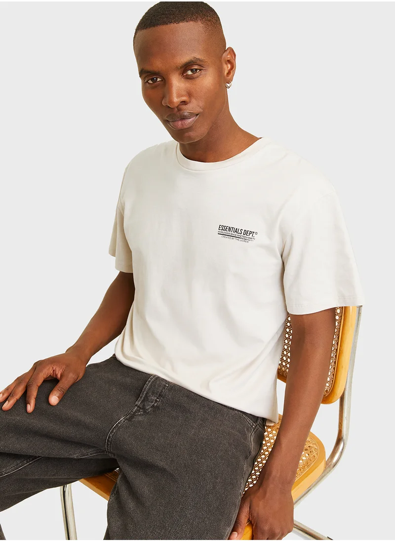 جاك اند جونز Logo Crew Neck T-Shirt