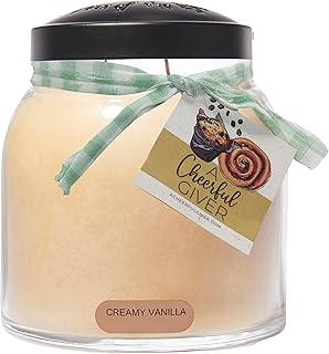 A Cheerful Giver A Cheerful Giver - Creamy Vanilla - 34oz Papa Scented Candle Jar with Lid - Keepers of the Light - 155 Hours of Burn  - Image 1