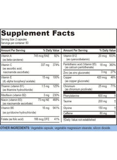 Life Enhancement Blast Caps ; With B12 Niacin Caffeine Taurine Phenylalanine Vitamin C & More ; 60 Servings  - Image 3