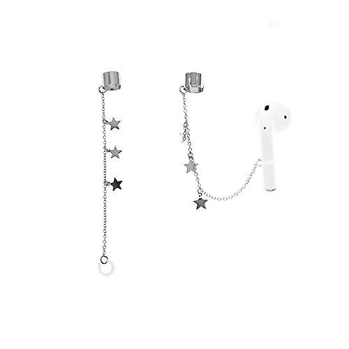 CCeCCe 4 Pair Wireless Earbuds Anti-Lost Straps Wireless Ear Buds Clip Holder Protector Lanyard Chain Earrings for Apple AirPods Echo Buds Bluetooth Headphones ENC In-ear Earphones Needn't Ear Hole - Image 2