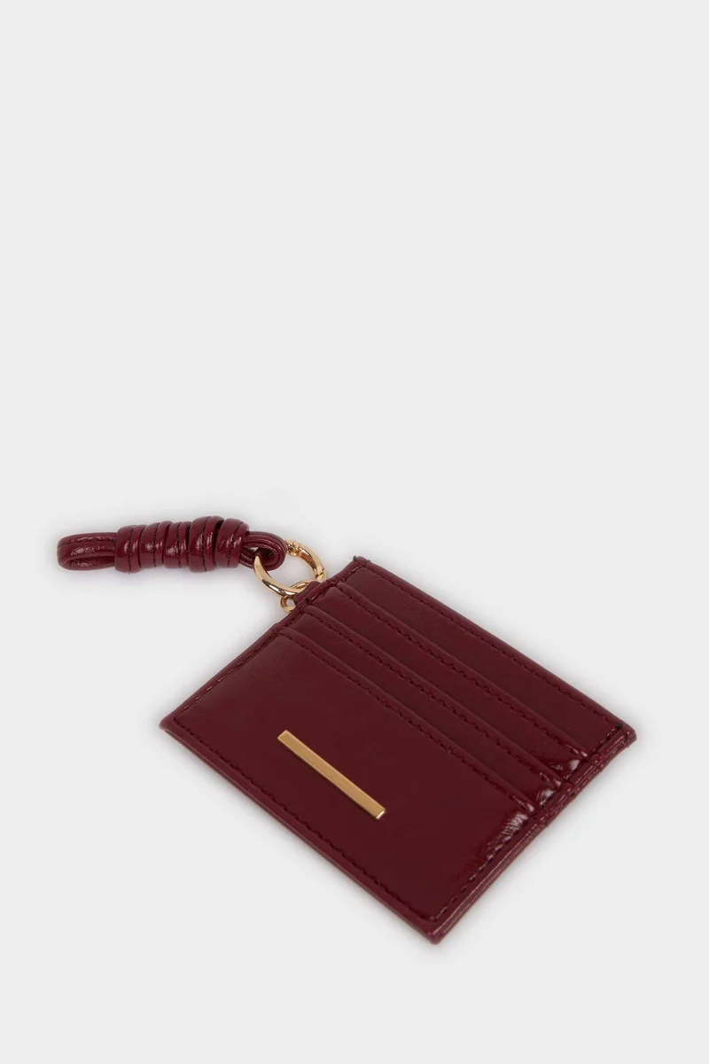 ديفاكتو Woman Faux Leather Business Card Wallet