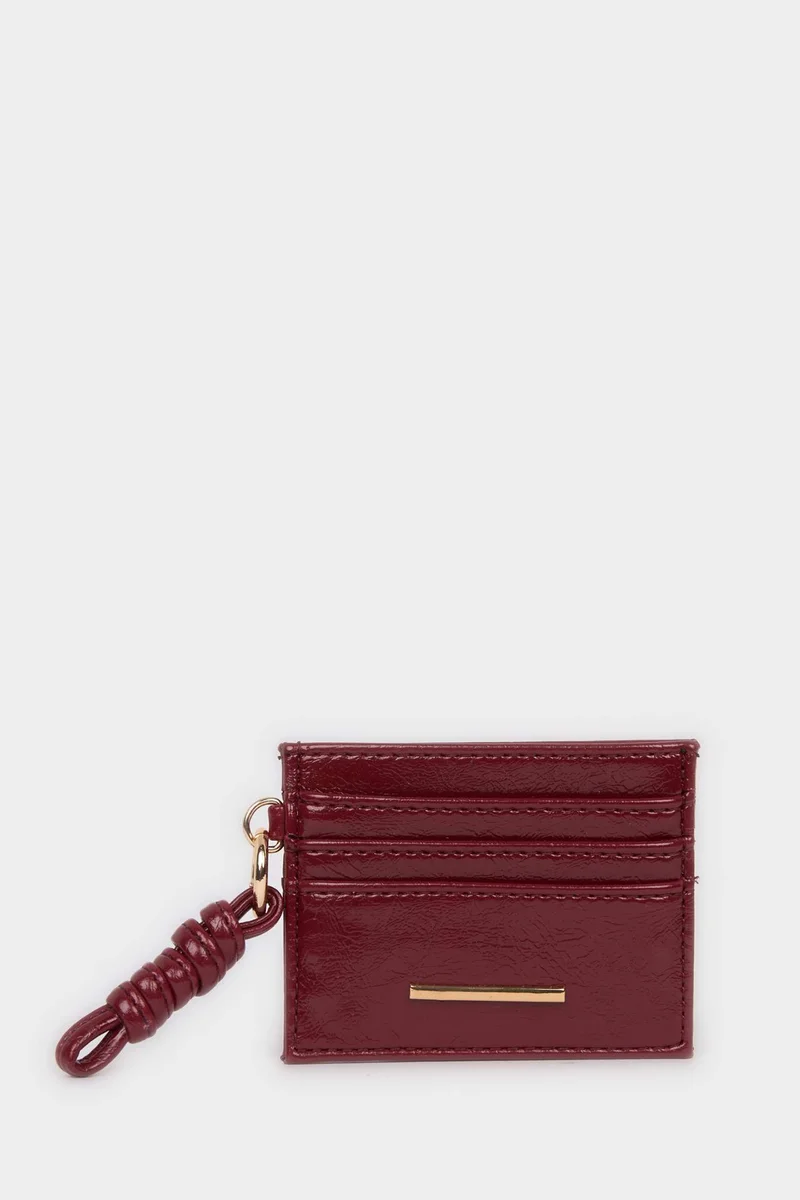 ديفاكتو Woman Faux Leather Business Card Wallet