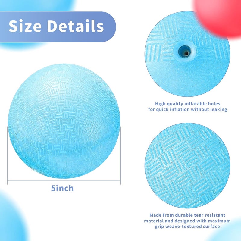 Civaner 2 Pack of 5 Inch PVC Made Dodgeball Balls, Red Blue, Suitable for Kids Outdoor Play, Exercise, Yoga - Image 2