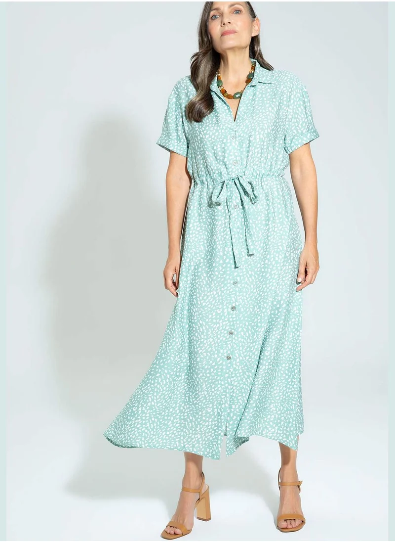DeFacto Short Sleeve Polka Dot Print Shirt