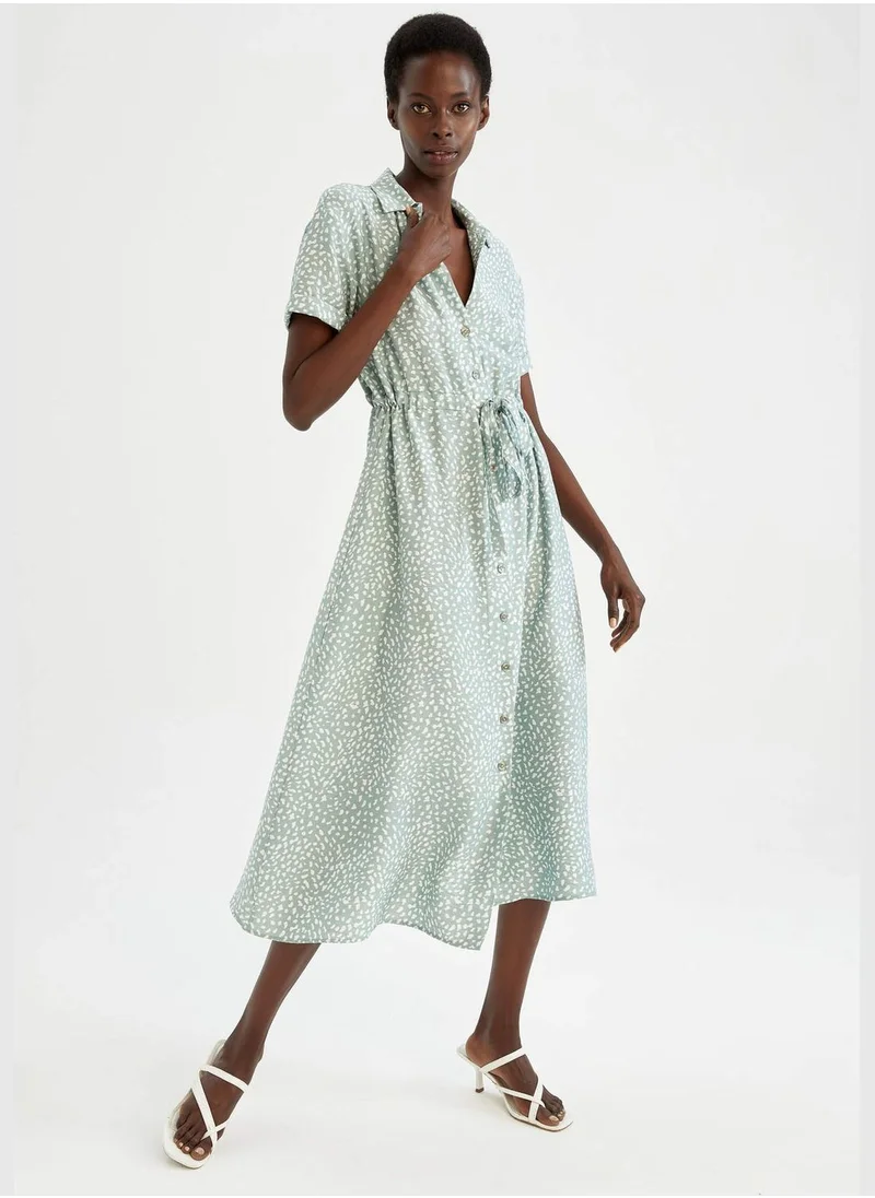 DeFacto Short Sleeve Polka Dot Print Shirt