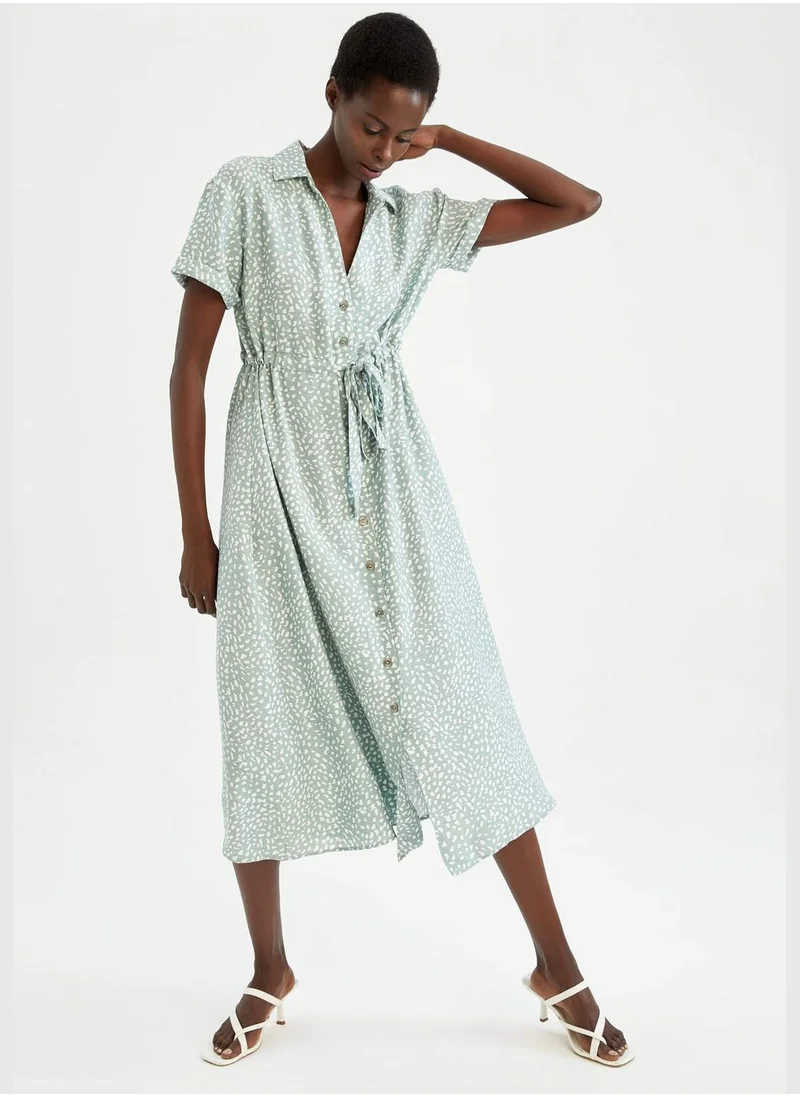 DeFacto Short Sleeve Polka Dot Print Shirt
