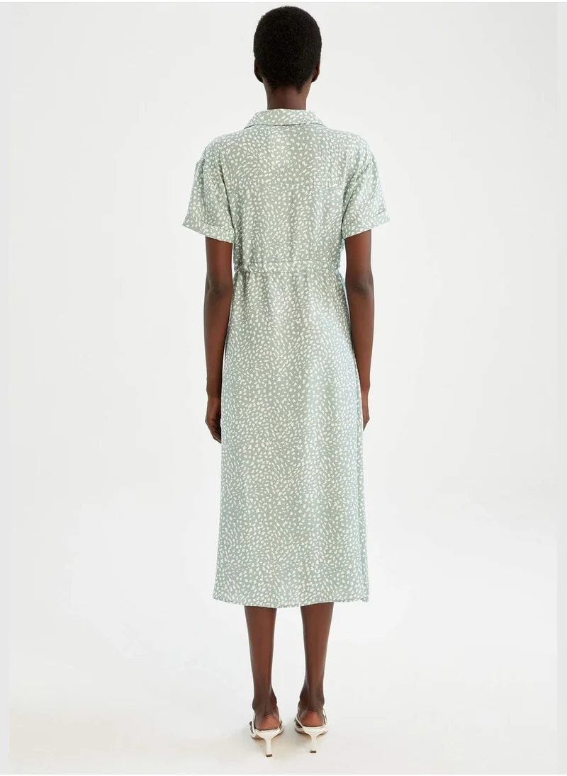 DeFacto Short Sleeve Polka Dot Print Shirt
