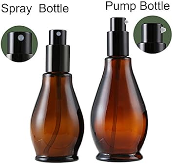 ericotry 3PCS 100ml Empty Refillable Amber Glass Spray Bottles for Cosmetic Perfume Storage Cleaning with Fine Mist Sprayers and AntiDust Cap - Image 5