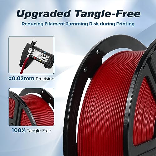 FLASHFORGE Rapid PLA Filament 1.75mm Ruby Red, 500mm/s High Speed Printing, 3D Printer Filament 1kg Spool, Dimensional Accuracy +/- 0.02mm, Enjoy Exceptional Print Quality - Image 5