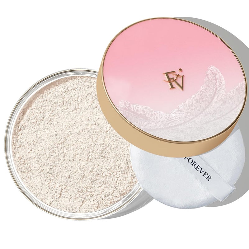 FV Translucent Powder Setting Powder Lightweight  Blurring Matte Loose Setting Powder Oilcontrol Long Lasting Talcfree Baking Powder Makeup For Fair to Medium Skin Tones 01 Translucent